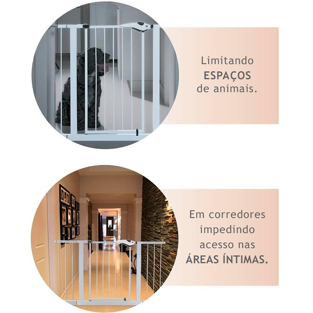 Grade para Porta - Portãozinho Utimil EP205 em Aço 80 x 90 cm - Branco - 8