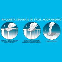 Grade para Porta - Portãozinho Utimil EP205 em Aço 80 x 90 cm - Branco - 6