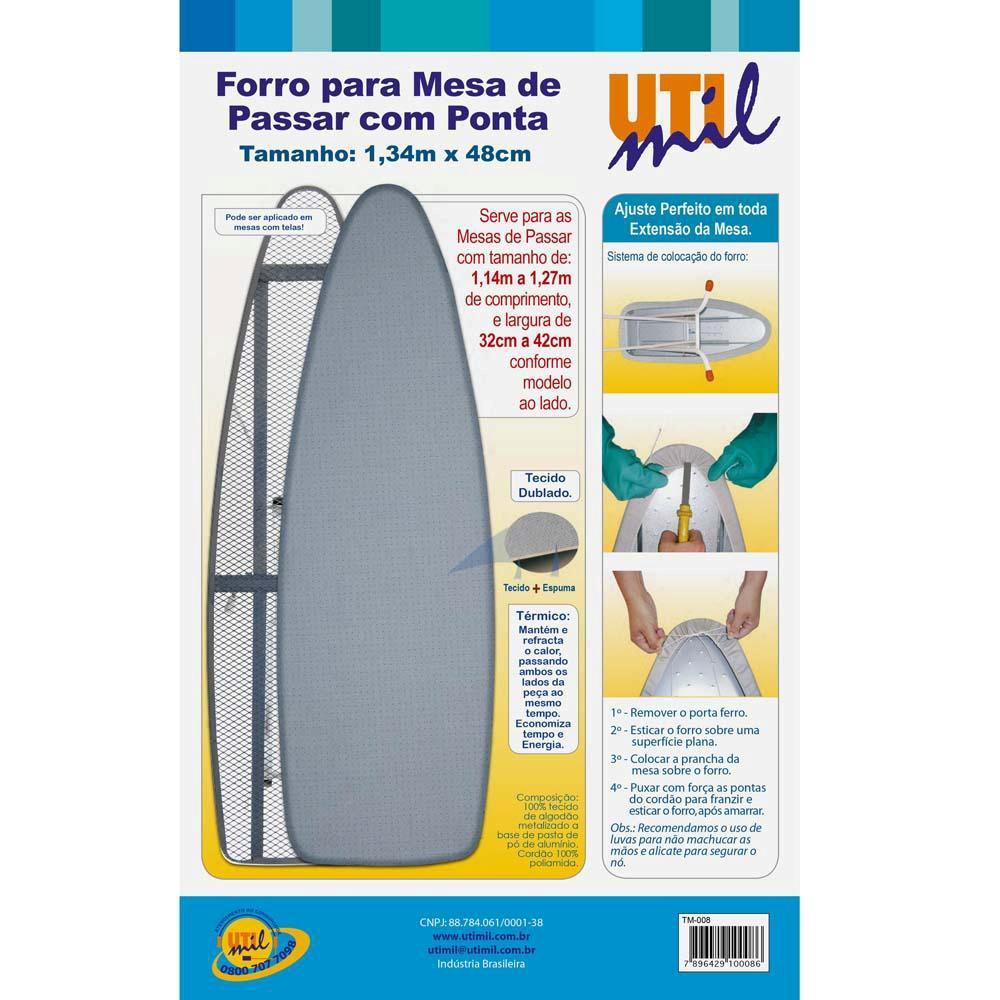 Forro para Mesa de Passar Ponta Utimil TM008 em Tecido Metalizado/Térmico - 2