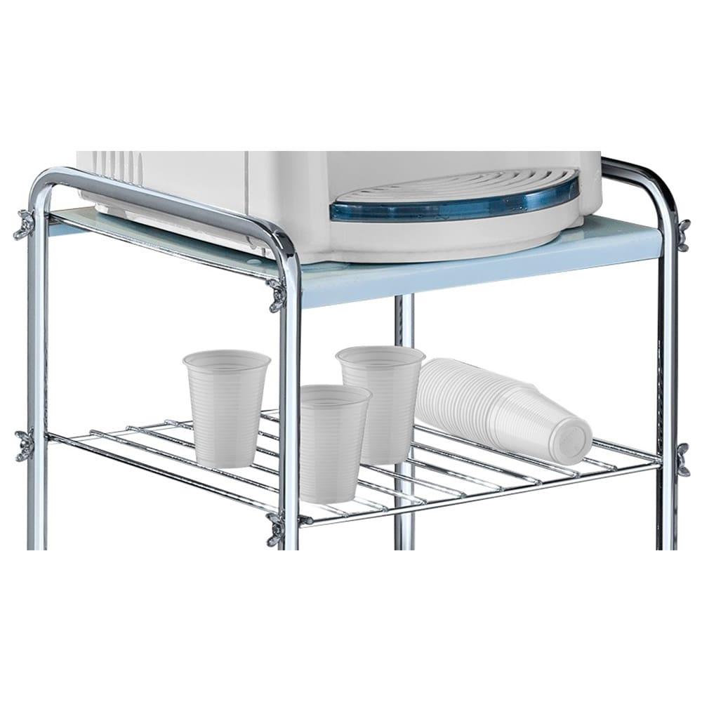 Mesa para Bebedouro Desmontável com Cesto de Frutas Utimil CR436 em Aço e Arame Cromado - 3