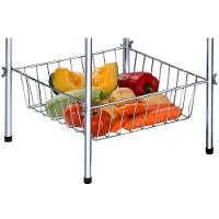 Mesa para Bebedouro Desmontável com Cesto de Frutas Utimil CR436 em Aço e Arame Cromado - 4