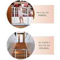 Grade para Porta - Portãozinho 70X90 CM Utimil EP200 em Aço Branco - 7