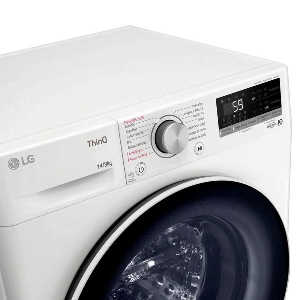 Lava e Seca LG 14Kg/8Kg Smart VC4 com Inteligência Artificial AI DD™ CV5014WC4 - Branca - 3