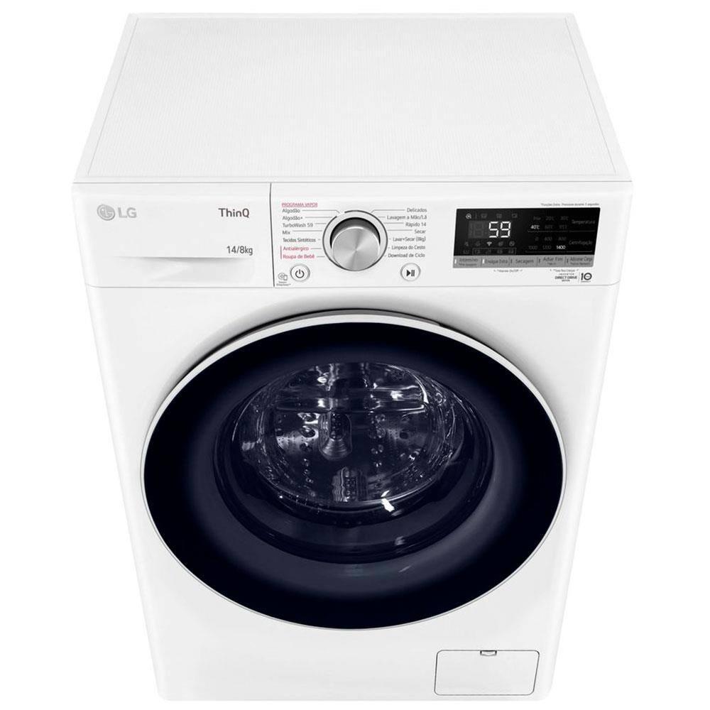 Lava e Seca LG 14Kg/8Kg Smart VC4 com Inteligência Artificial AI DD™ CV5014WC4 - Branca - 9