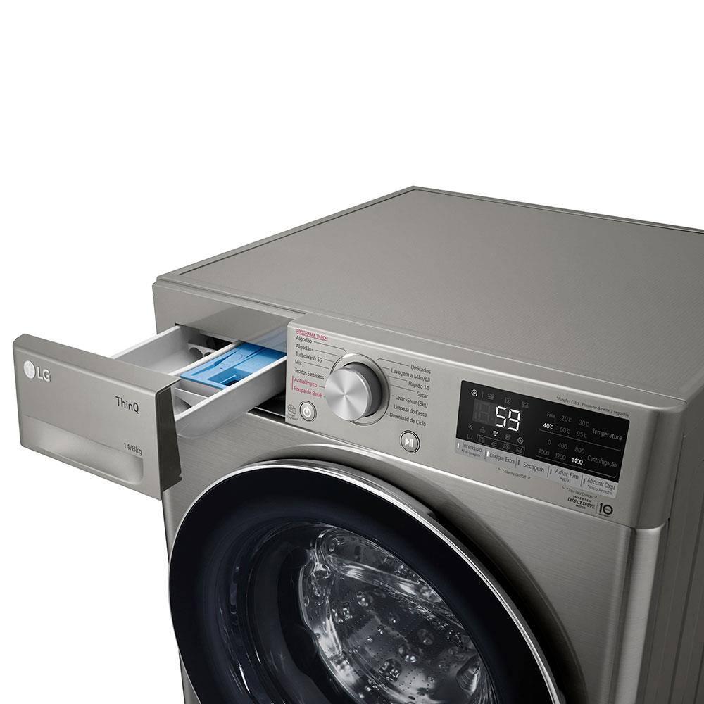 Lava e Seca LG 14Kg/8Kg Smart VC4 CV5014PC4 com Inteligência Artificial AI DD™ - Inox - 6