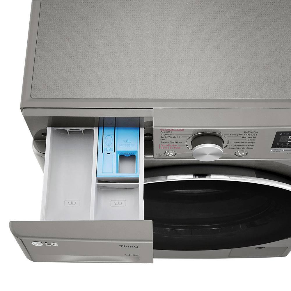 Lava e Seca LG 14Kg/8Kg Smart VC4 CV5014PC4 com Inteligência Artificial AI DD™ - Inox - 7