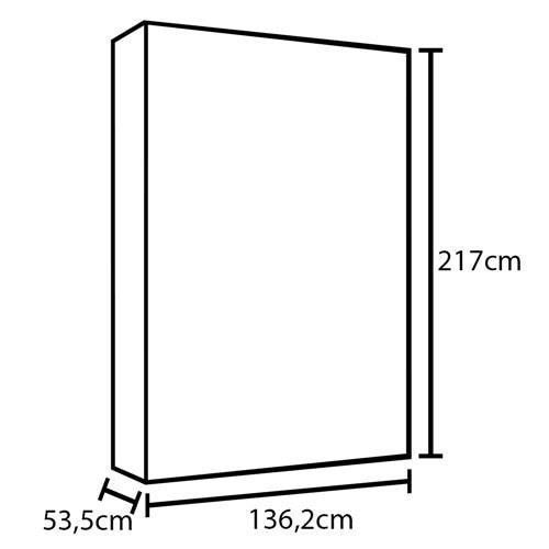Guarda-Roupa Solteiro Bartira América com Espelho, 2 Portas, 2 Gavetas - 136,2cm de largura - 5