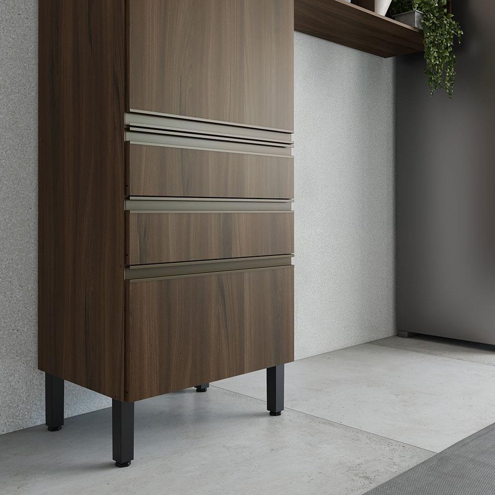 Cozinha Compacta Bartira Jaspe com 4 Portas, 3 Gavetas e 5 Prateleiras - 260,4cm de largura - 5