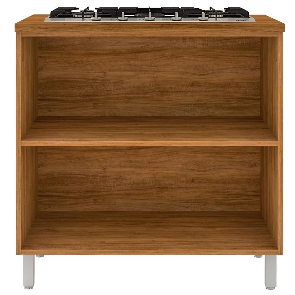 Balcão para Cooktop de 5 Bocas Bartira Amazonita com 1 Porta, 1 Gaveta e 1 Prateleira - 80,1cm de largura - 2