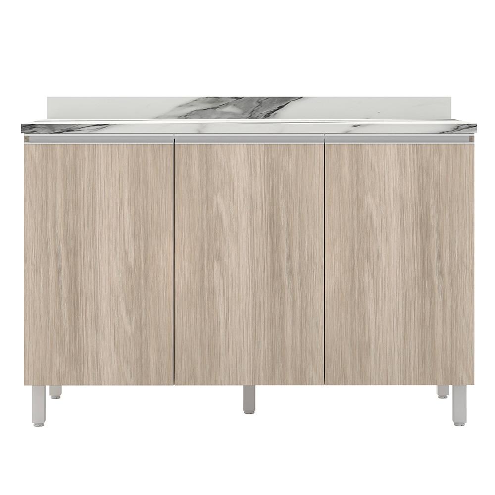 Balcão Triplo Bartira Amazonita com 3 Portas e 1 Prateleira - 120,1cm de largura - 1