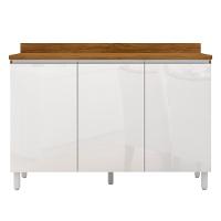 Balcão Triplo Bartira Amazonita com 3 Portas e 1 Prateleira - 120,1cm de largura - 1