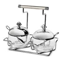 Porta Condimento Brinox Argento com Colher e 3 Peças – Aço Inox - 2