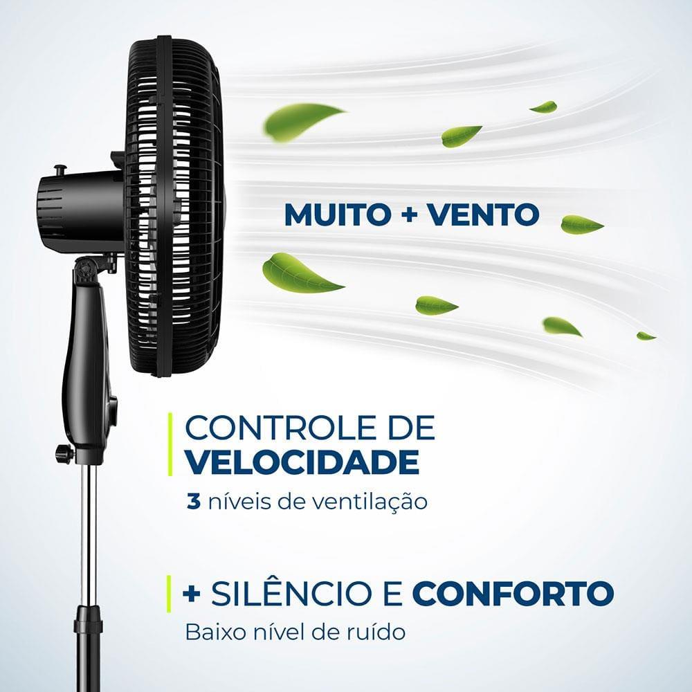 Ventilador de Coluna Mondial Turbo VTX-50C-8P 50cm, 8 pás, 150W - Preto - 4