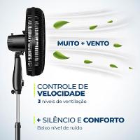 Ventilador de Coluna Mondial Turbo VTX-50C-8P 50cm, 8 pás, 150W - Preto