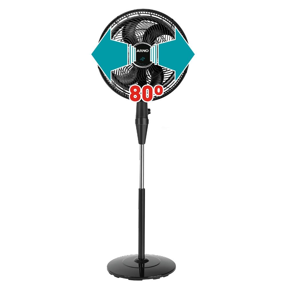 Ventilador de Coluna Arno Ultra Silence Force VD4C 40cm, 3 Velocidades, 6 Pás - Preto - 5