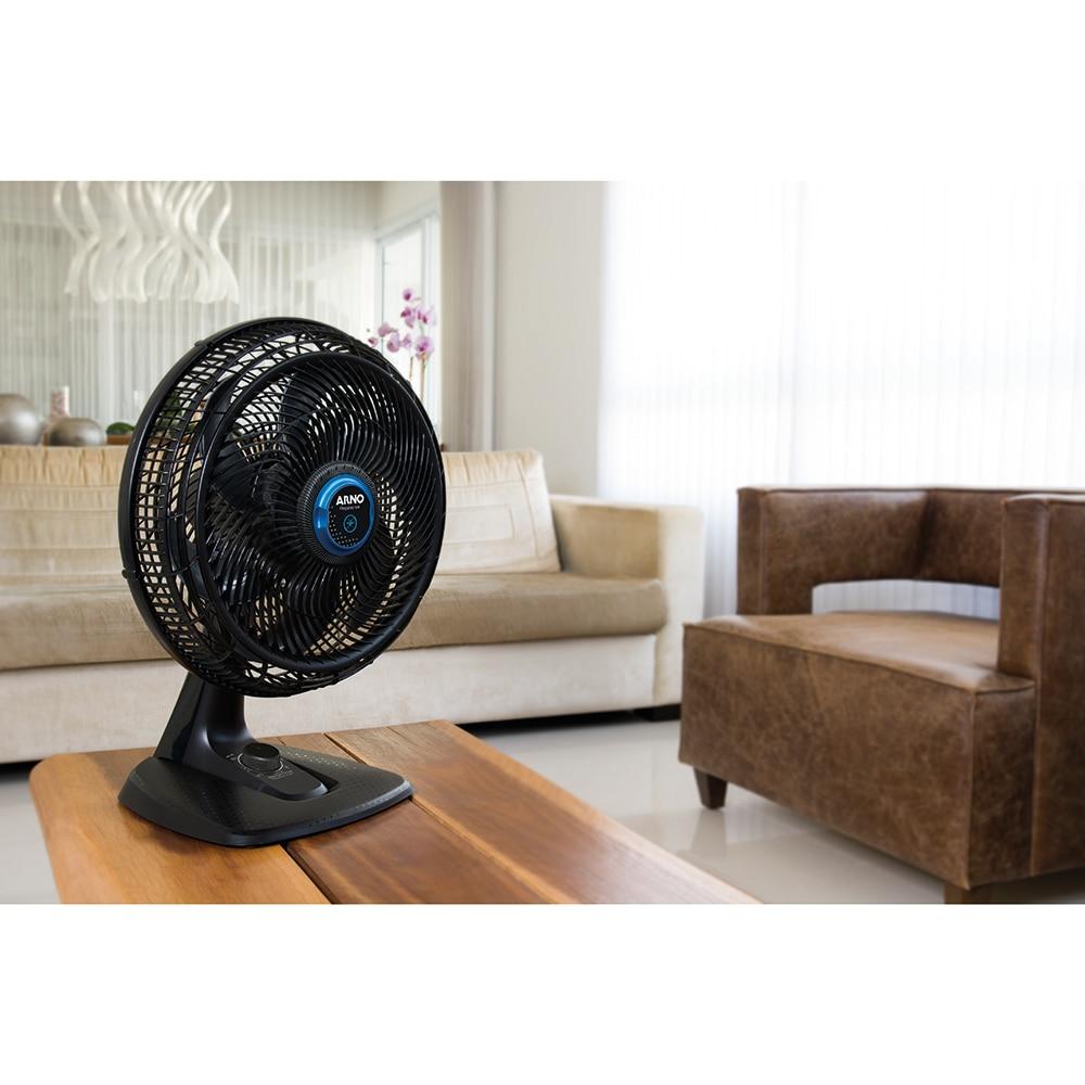 Ventilador de Mesa Arno Ultra Silence Force Repelente VD55 40cm, 6 Pás, 3 Velocidades - Preto - 7