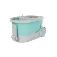 Mop Giratório FlashLimp Ciclone com Balde 20L, Rodas, Cabo Telescópico e 2 Refis – Verde/ Cinza - 7