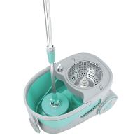 Mop Giratório FlashLimp Ciclone com Balde 20L, Rodas, Cabo Telescópico e 2 Refis – Verde/ Cinza - 8