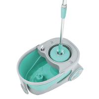 Mop Giratório FlashLimp Ciclone com Balde 20L, Rodas, Cabo Telescópico e 2 Refis – Verde/ Cinza - 9