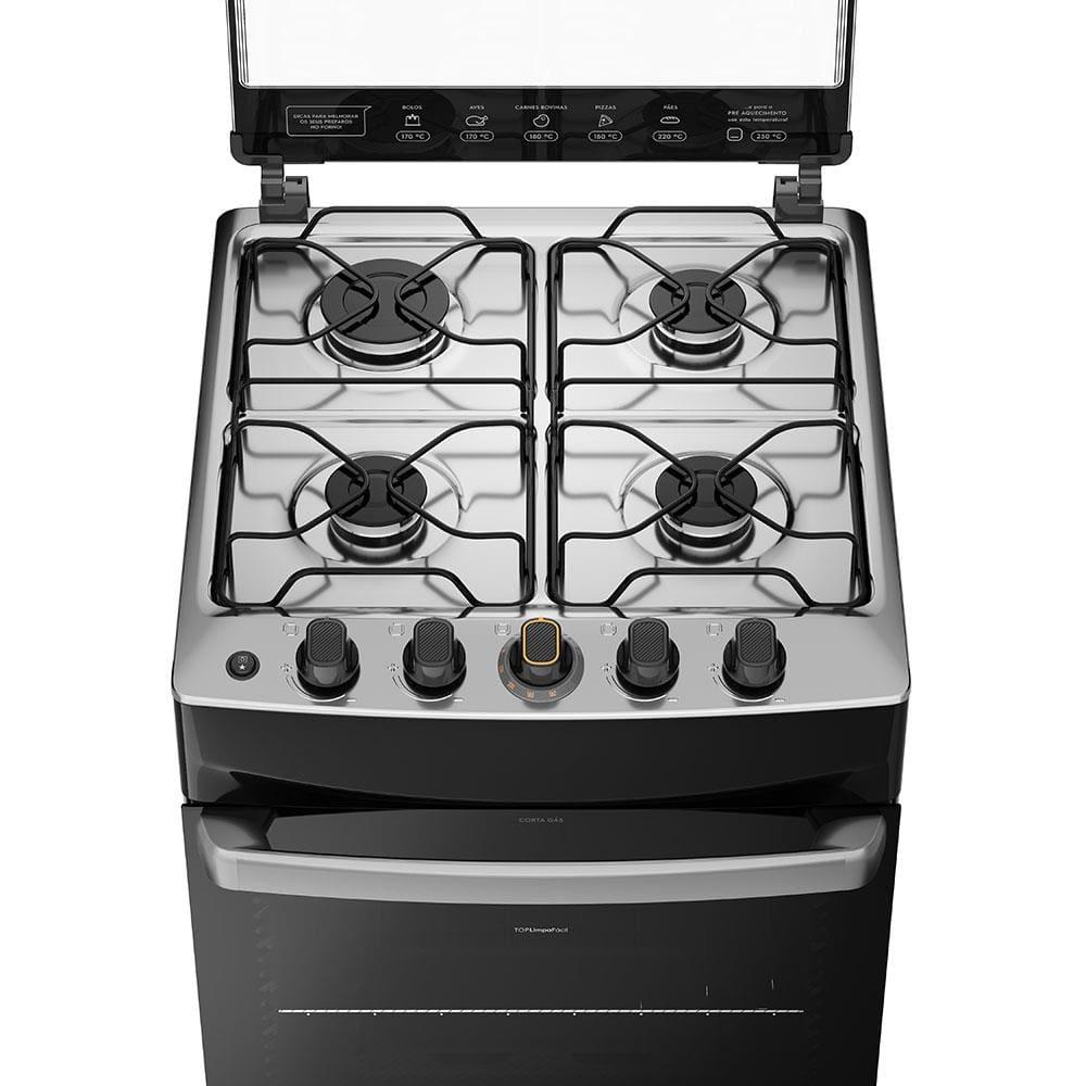 Fogão Continental 4 Bocas FC4IB com Mesa de Inox, Tecnologia Top Limpa Fácil e Acendimento Automático Bivolt – Branco - 3