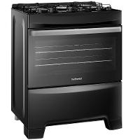 Fogão Continental 5 Bocas FC5GP com Mesa de Vidro, Tecnologia Top Limpa Fácil e Acendimento Automático – Preto - 1