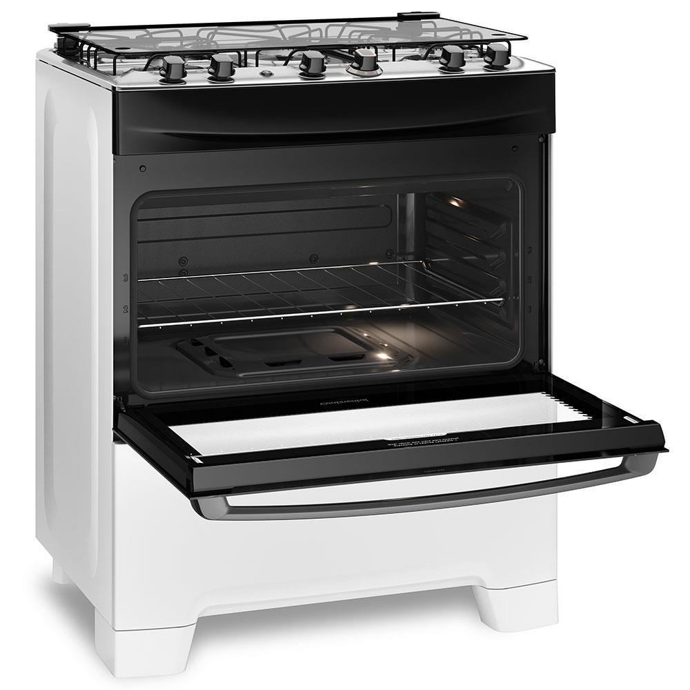 Fogão Continental 5 Bocas FC5IB com Mesa de Inox, Tecnologia Top Limpa Fácil e Acendimento Automático – Branco - 4