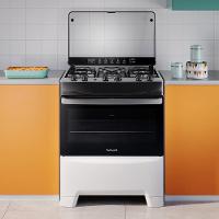 Fogão Continental 5 Bocas FC5IB com Mesa de Inox, Tecnologia Top Limpa Fácil e Acendimento Automático – Branco - 7