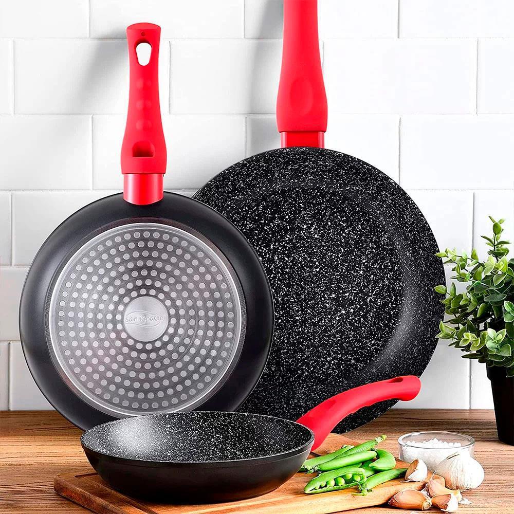 Frigideira Bergner Toledo em Alumínio Forjado com Revestimento em Marble e Fundo de Indução 20 cm – Preta - 6