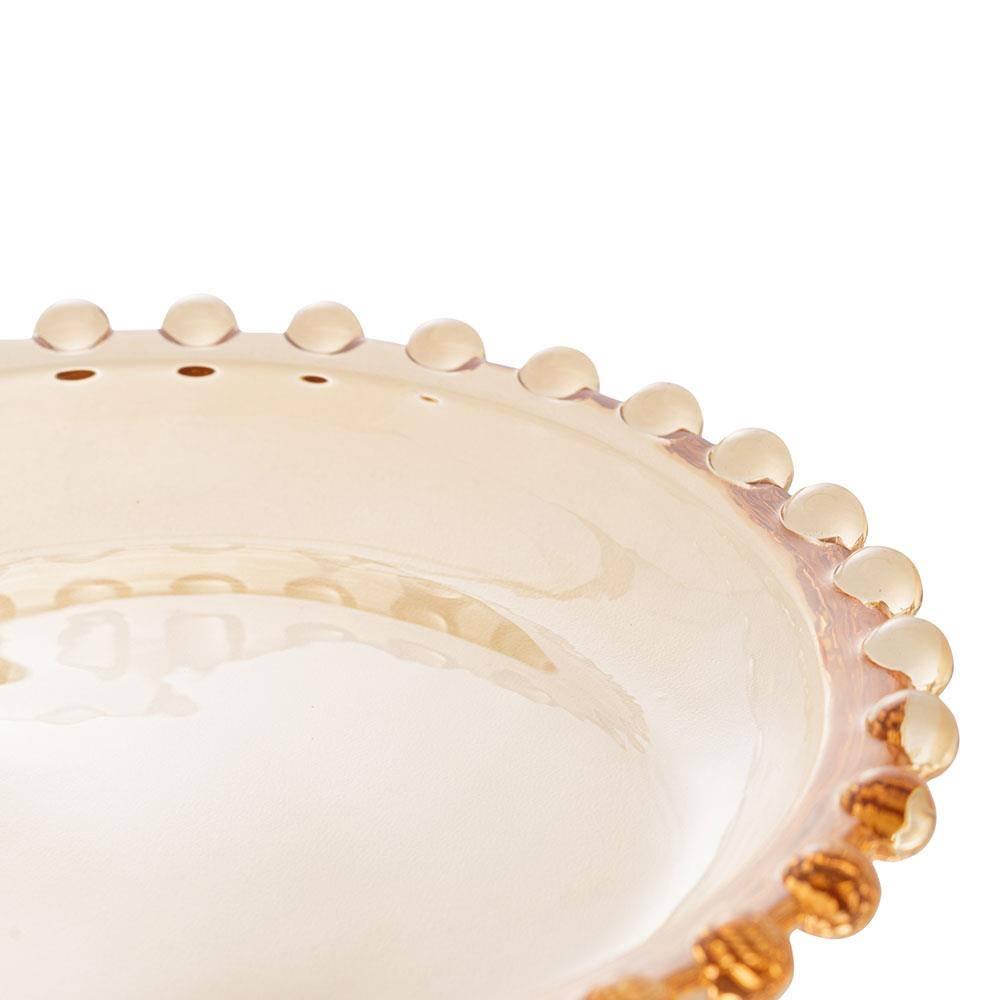 Travessa Oval Wolff Pearl em Cristal Âmbar - 15 x 30 cm - 4