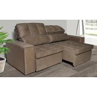 Sofá 5 Lugares Luizzi Bugatti II com Retrátil e Reclinável, Revestido em Tecido Veludo Plush e 251 cm de Largura - 2