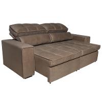 Sofá 5 Lugares Luizzi Bugatti II com Retrátil e Reclinável, Revestido em Tecido Veludo Plush e 251 cm de Largura - 3