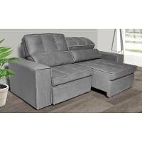 Sofá 5 Lugares Luizzi Bugatti II com Retrátil e Reclinável, Revestido em Tecido Veludo Plush e 251 cm de Largura - 2