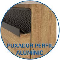 Paneleiro Bartira Cristal MDP 15mm com 2 Portas e 5 Prateleiras - 60cm de largura - 6