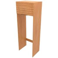 Armário de Geladeira Bartira Cristal MDP 15mm com 1 Porta e Lateral - 80cm de largura - 2