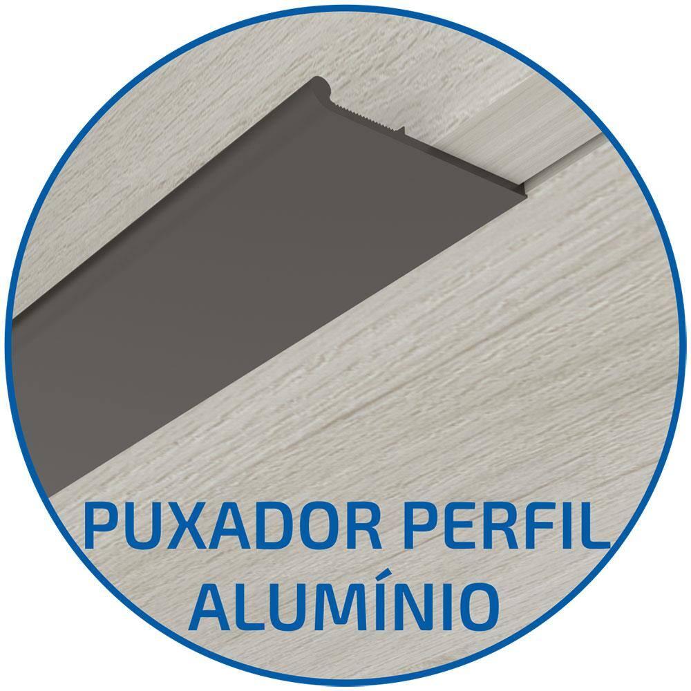 Armário Aéreo de Canto Bartira Cristal MDP 15mm com 1 Porta e 2 Prateleiras - 101,8cm de largura - 6