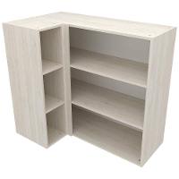 Armário Aéreo de Canto Bartira Cristal MDP 15mm com 1 Porta e 2 Prateleiras - 101,8cm de largura - 3