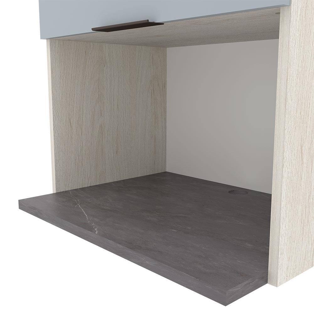 Armário Aéreo Bartira Cristal MDP 15mm com Nicho para Micro-ondas e 1 Porta - 60cm de largura - 5