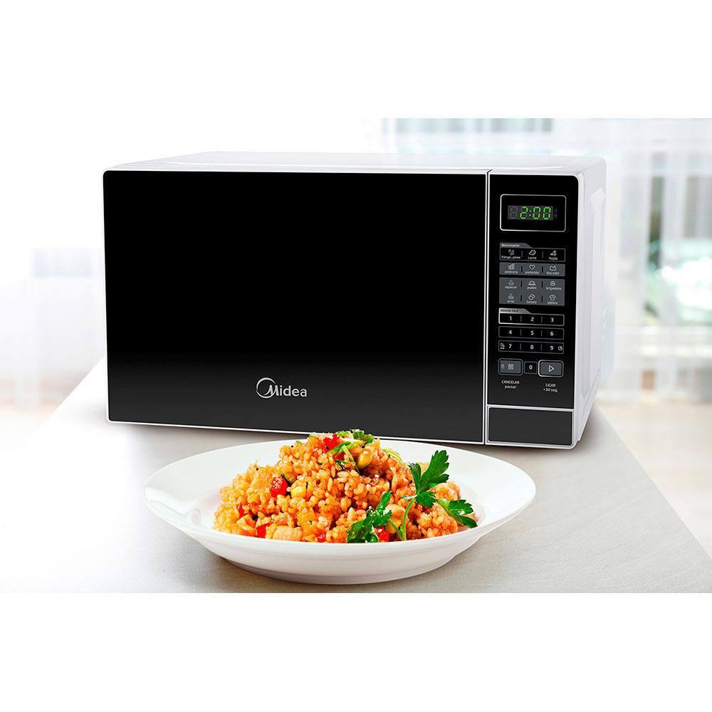 Forno de Micro-ondas Midea MRAS2 com Função Eco 20L - Branco - 6