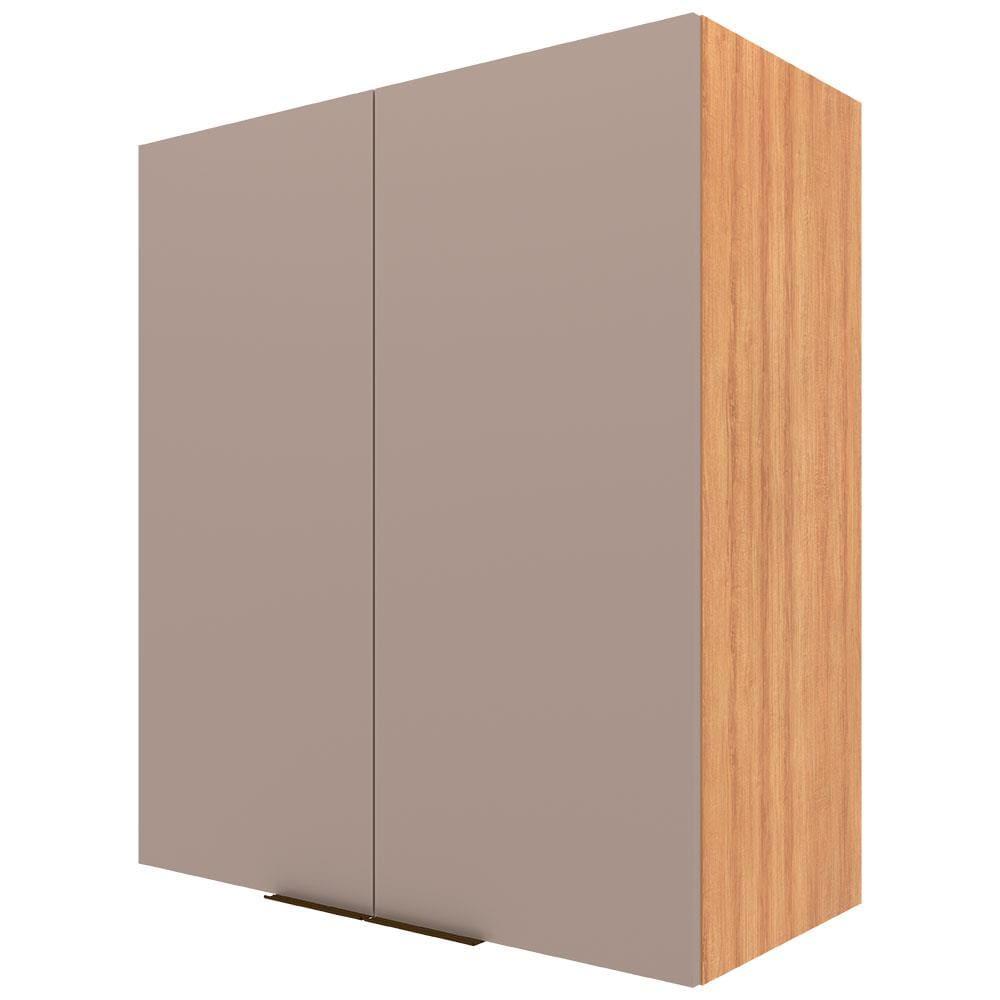 Armário Aéreo Bartira Cristal MDP 15mm com 2 Portas e 2 Prateleiras - 80cm de largura - 2