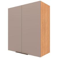 Armário Aéreo Bartira Cristal MDP 15mm com 2 Portas e 2 Prateleiras - 80cm de largura - 2