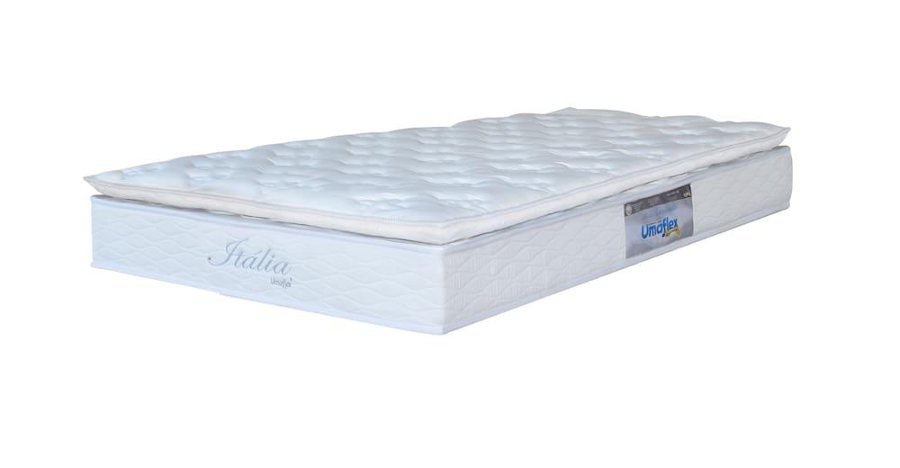 Cama Box Solteiro Umaflex Itália com Pillow Top e Molas Ensacadas 71x96x205 cm - Branco - 3