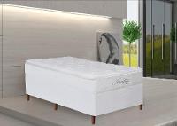 Cama Box Solteiro Umaflex Itália com Pillow Top e Molas Ensacadas 71x96x205 cm - Branco - 1