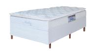 Cama Box Solteiro Umaflex Itália com Pillow Top e Molas Ensacadas 71x96x205 cm - Branco - 2