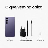 Smartphone Samsung Galaxy S24 5G Violeta 256GB, Tela 6.2", 8GB RAM, Inteligência Artificial, IP68, Processador Exynos 2400, Câmera Tripla Traseira - 10