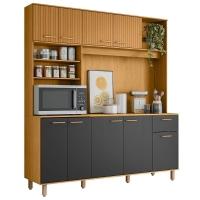 Cozinha Compacta Poliman Nuria com 9 Portas, 1 Gaveta e 4 Prateleiras - 180cm de largura - 2