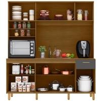 Cozinha Compacta Poliman Nuria com 9 Portas, 1 Gaveta e 4 Prateleiras - 180cm de largura - 3