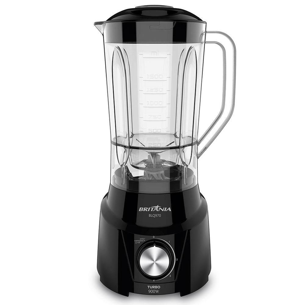 Liquidificador Britânia BLQ970P Turbo Preto 900W com 4 Velocidades - 2