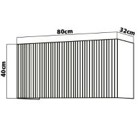 Armário de Geladeira Nesher Rainha em MDF 15mm com 1 Porta e 1 Prateleira - 80cm de largura