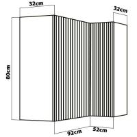 Armário Aéreo de Canto Nesher Rainha em MDF 15mm com 2 Portas e 1 Prateleira - 92cm de largura - 5