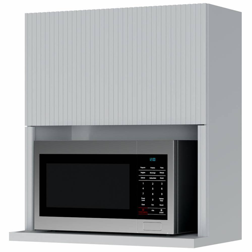 Armário Aéreo Nesher Rainha em MDF 15mm com Nicho para Micro-ondas, 1 Porta e 1 Prateleira - 70cm de largura - 1